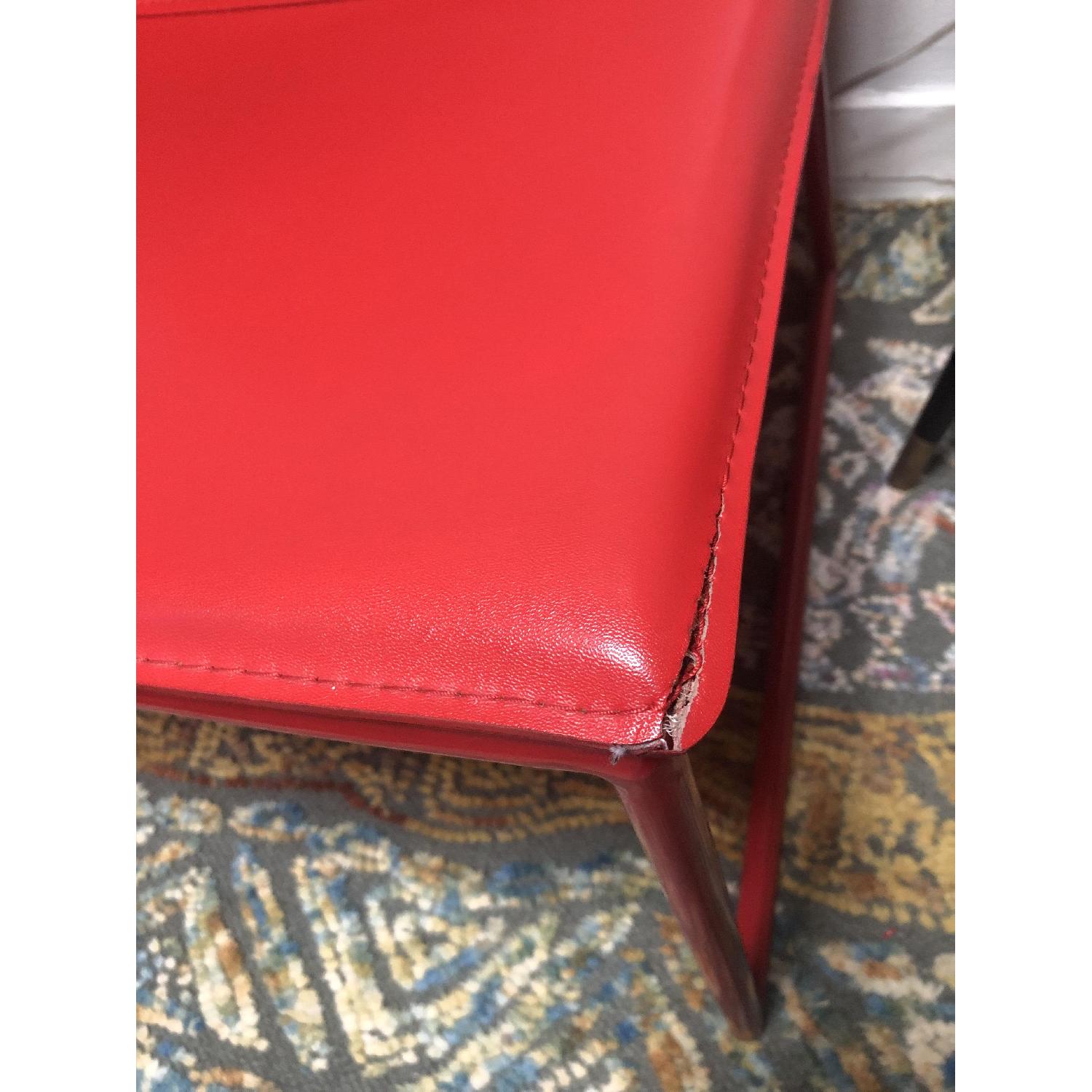 CB2 Triumph Leather Chair in Red - image-3