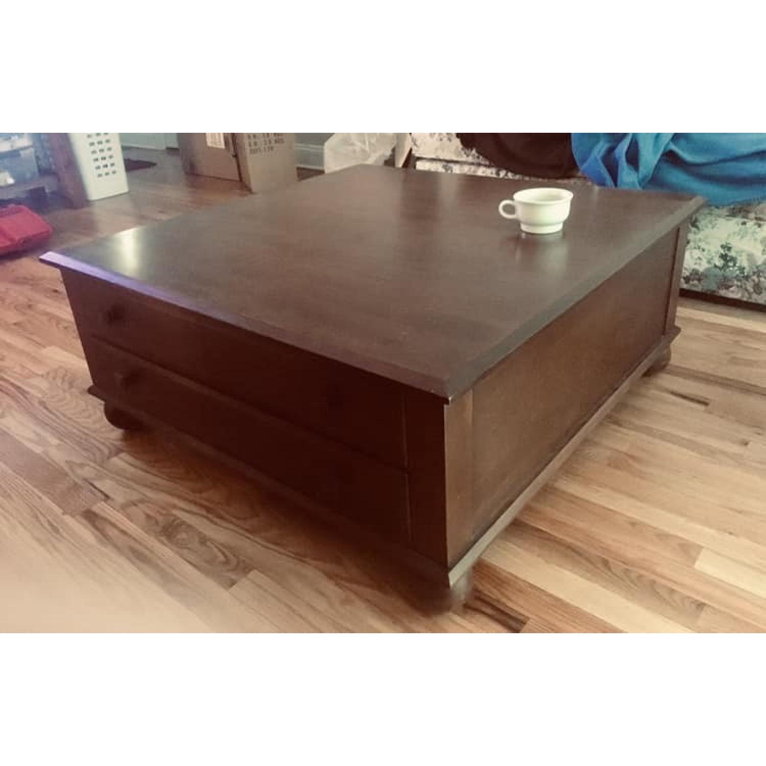 Ethan Allen Square Coffee Table AptDeco