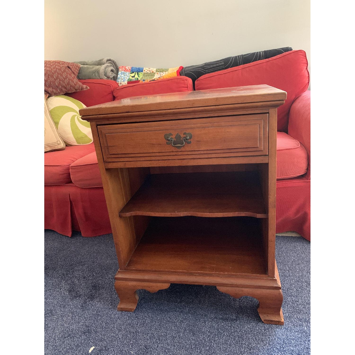 Davis Cabinet Company Vintage Cherry Bedside Table - image-0