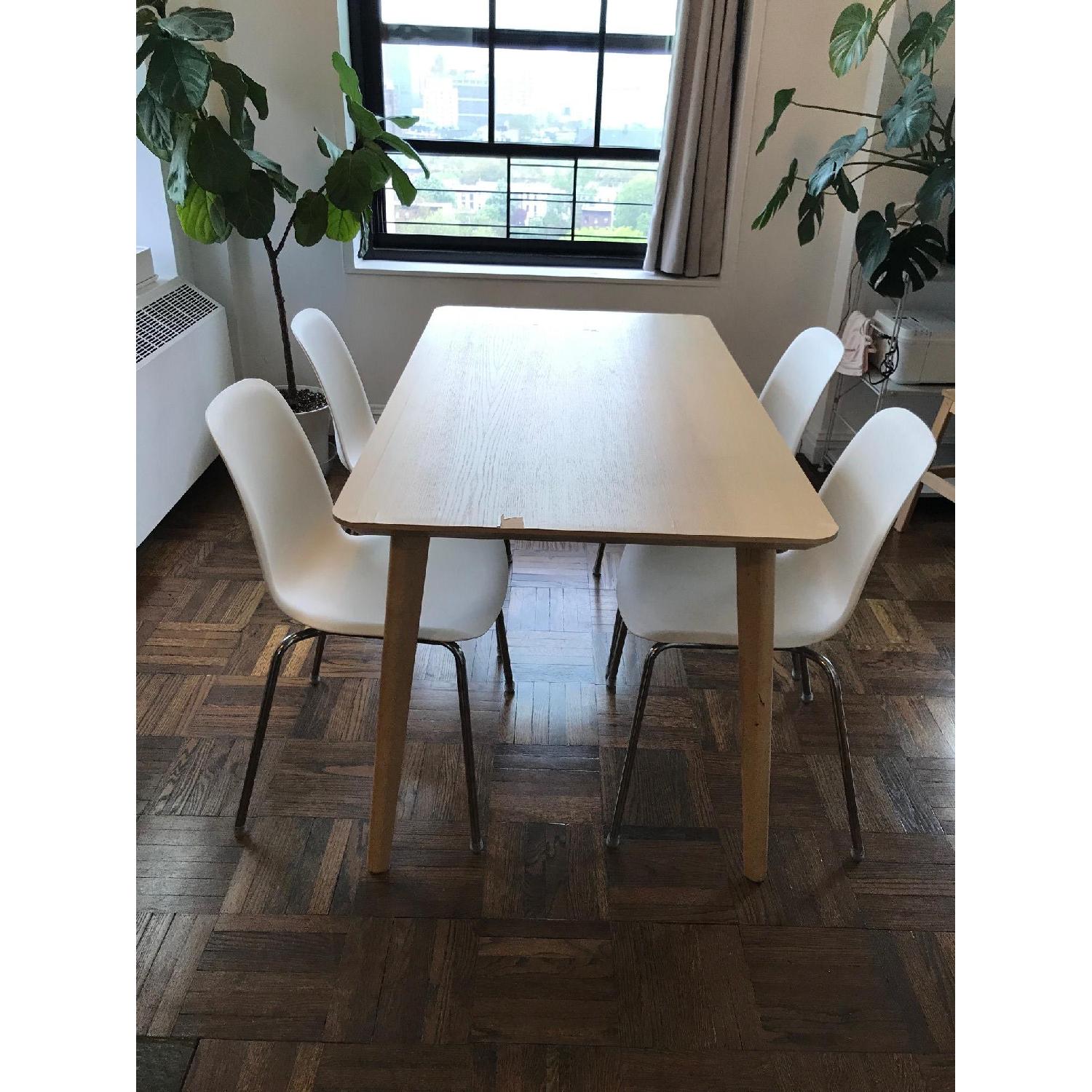 Ikea White Modern Dining Chairs AptDeco