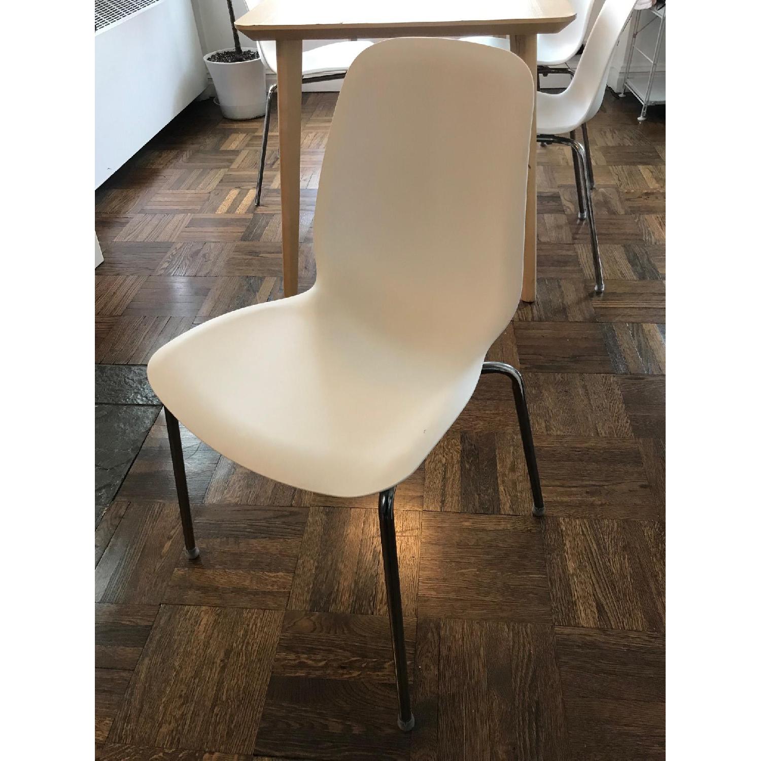 Ikea White Modern Dining Chairs - image-4