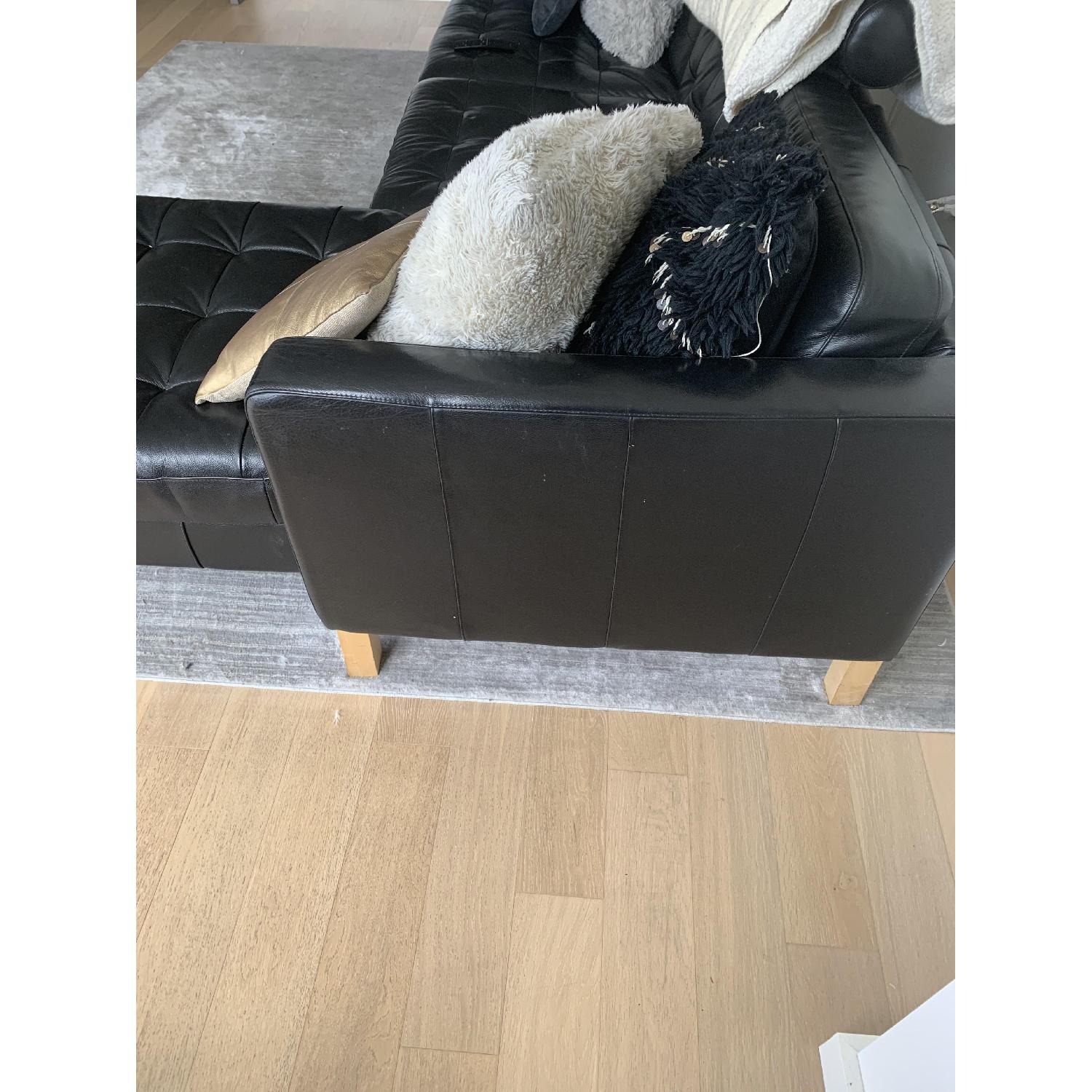 Ikea Karlstad Leather Sectional Sofa - image-3