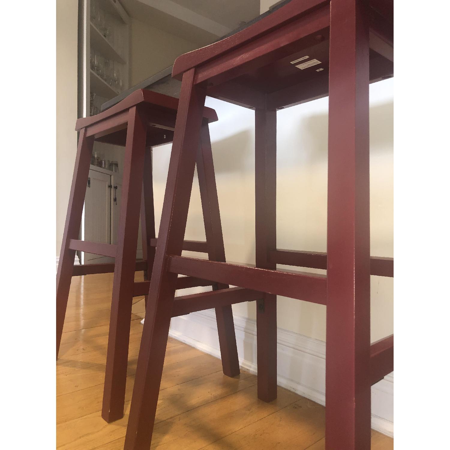 Winsome Wood Satori Saddle Seat Bar Stools in Crimson - image-4