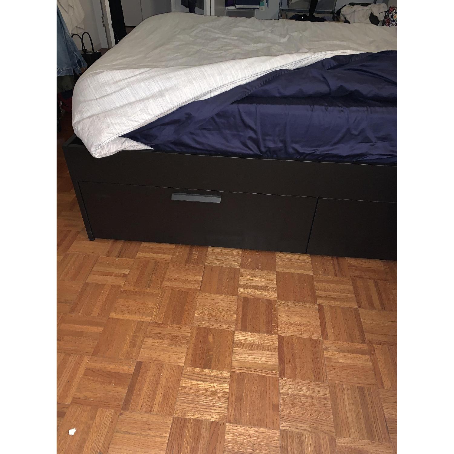 Ikea Brimnes Full Bed Frame w/ Storage Drawers - image-3