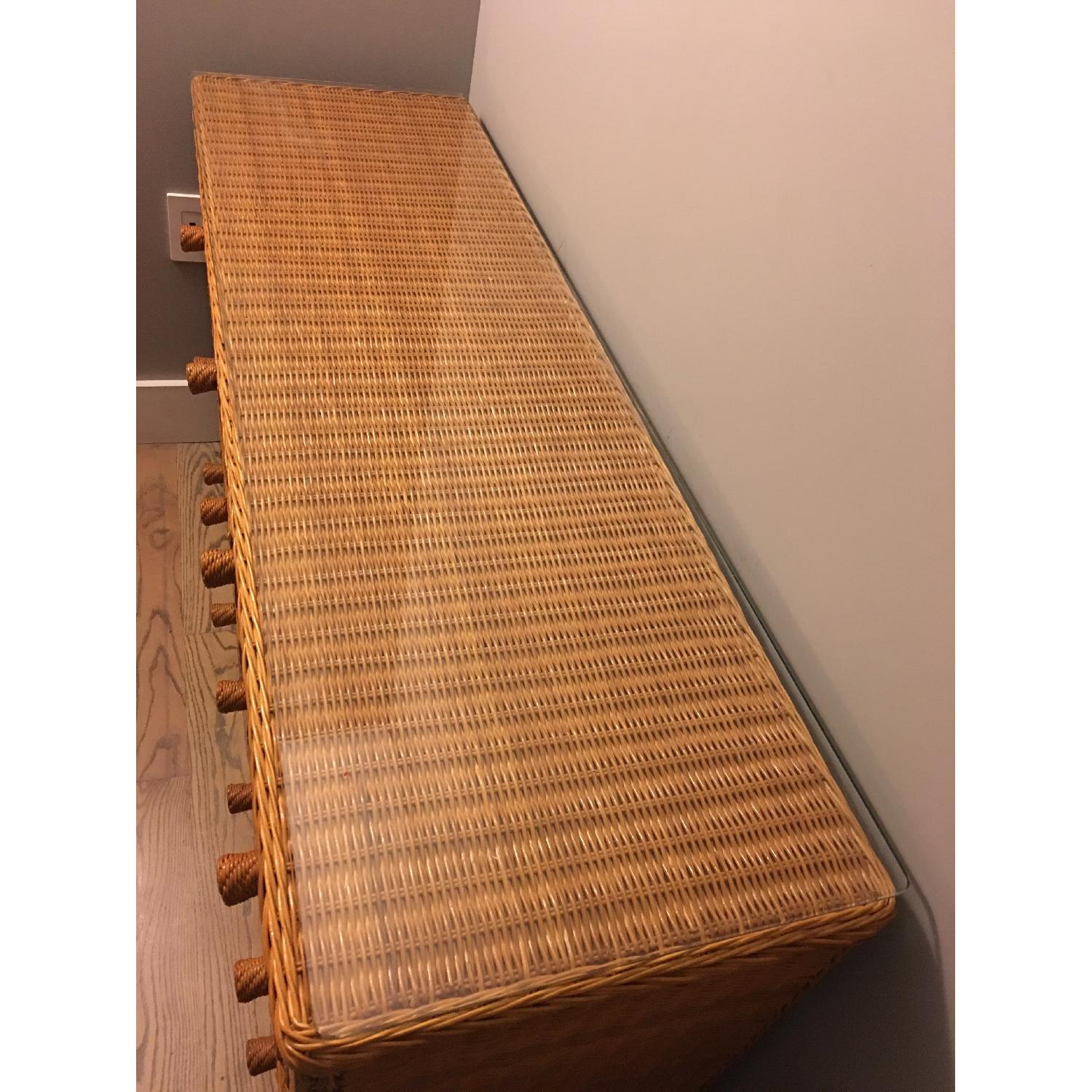 Wicker Warehouse Traditional 6 Drawer Dresser w/ Glass Top - image-4