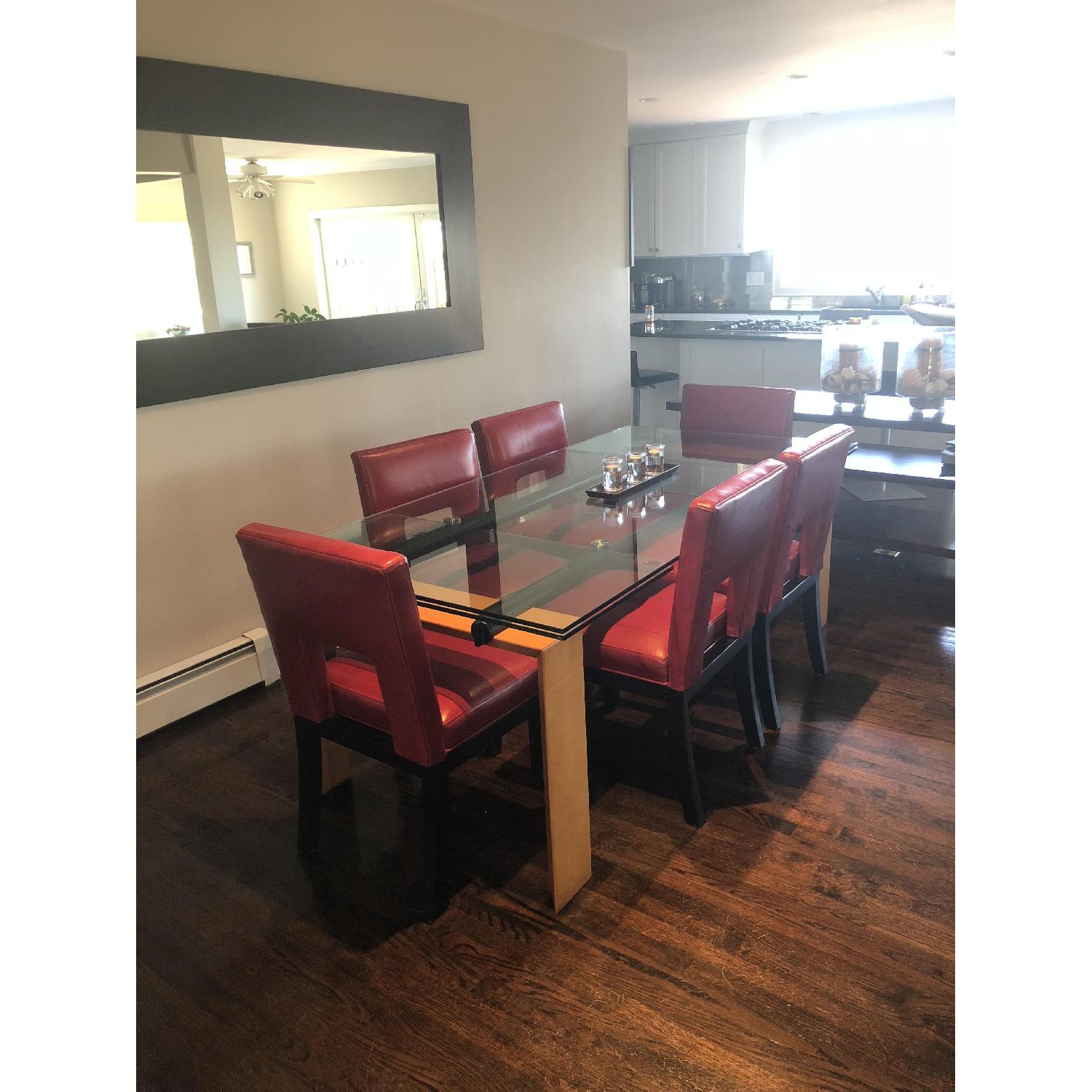 Roche Bobois Glass Extension Dining Table - image-1