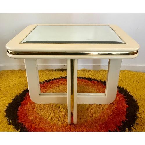 Used Vintage Coffee Table Lacquer w/ Mirror Top for sale on AptDeco
