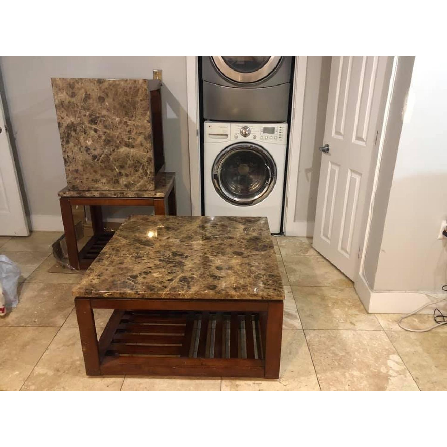 Cherry Marble Coffee Table - image-3