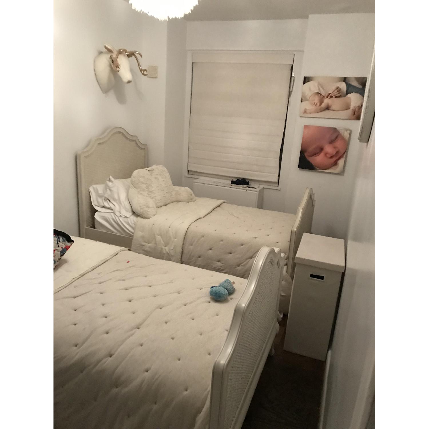 Restoration Hardware Adele Twin Bed in Aged White - image-1