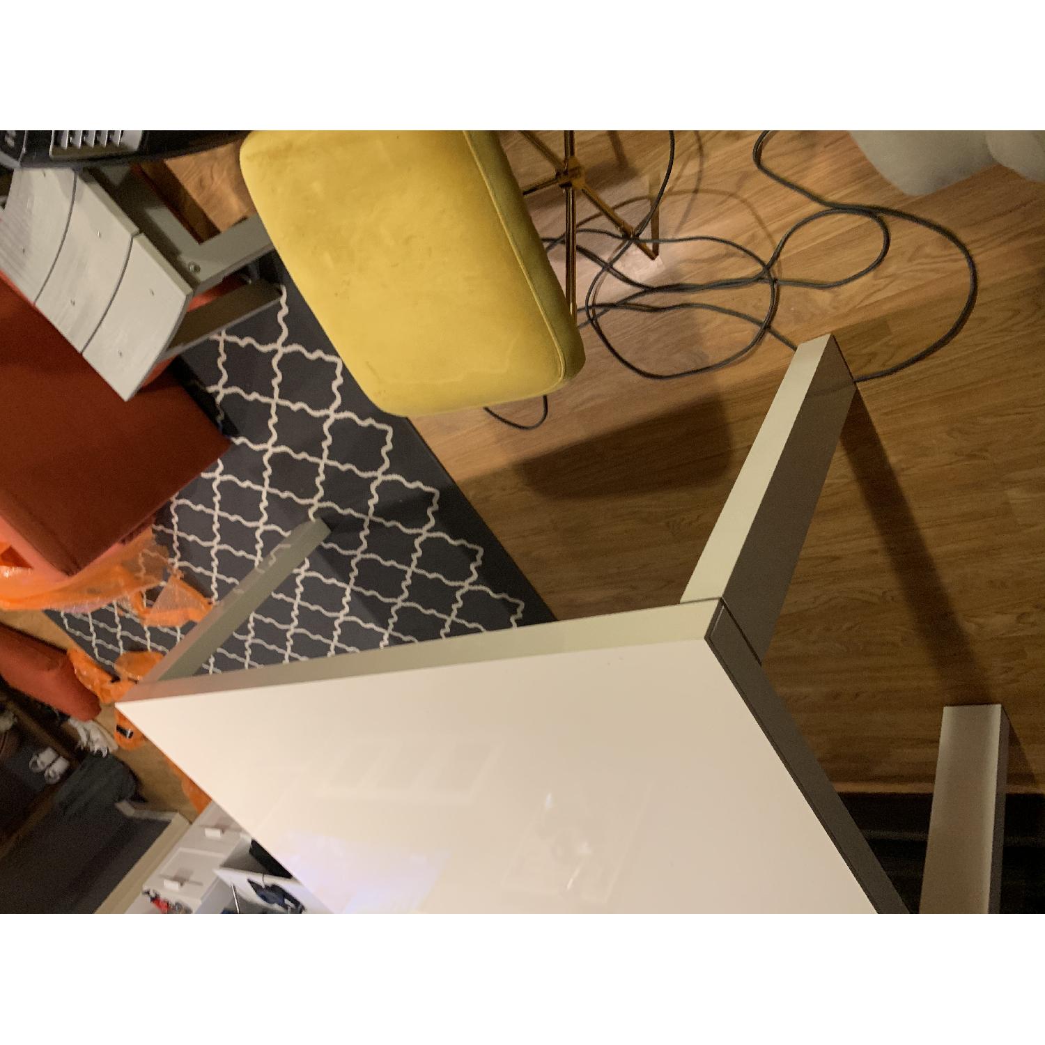 Ligne Roset White Gloss Lacquer Extendable Dining Table - image-11