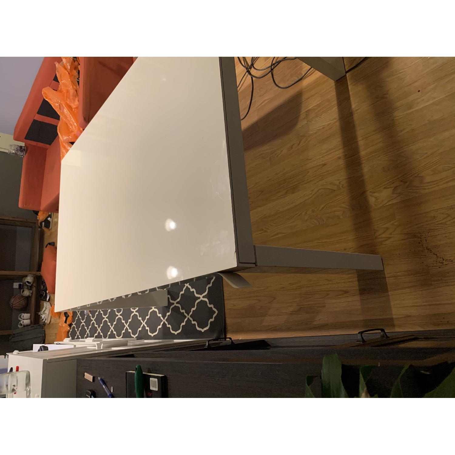 Ligne Roset White Gloss Lacquer Extendable Dining Table - image-13