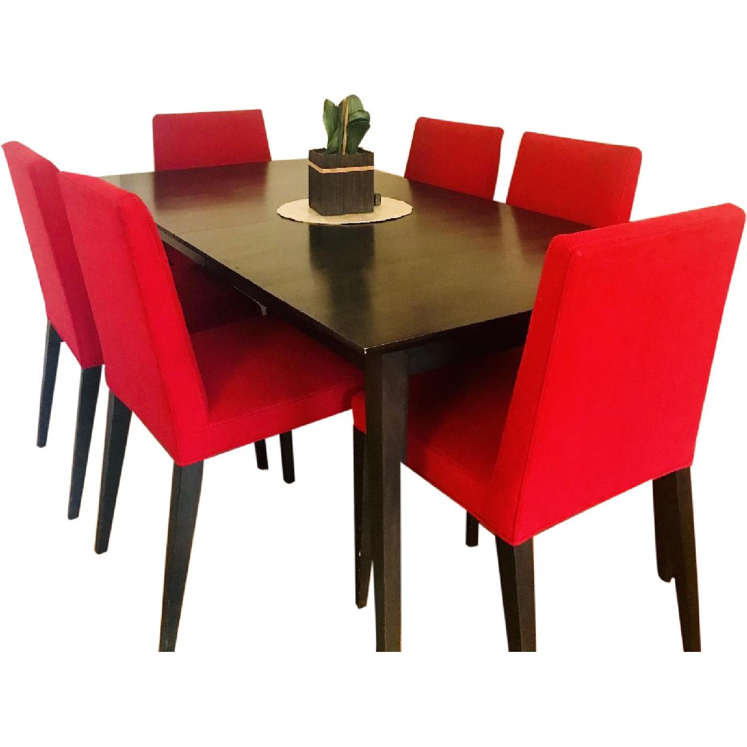 Room & Board Adams Extension Dining table w /6 Chairs AptDeco