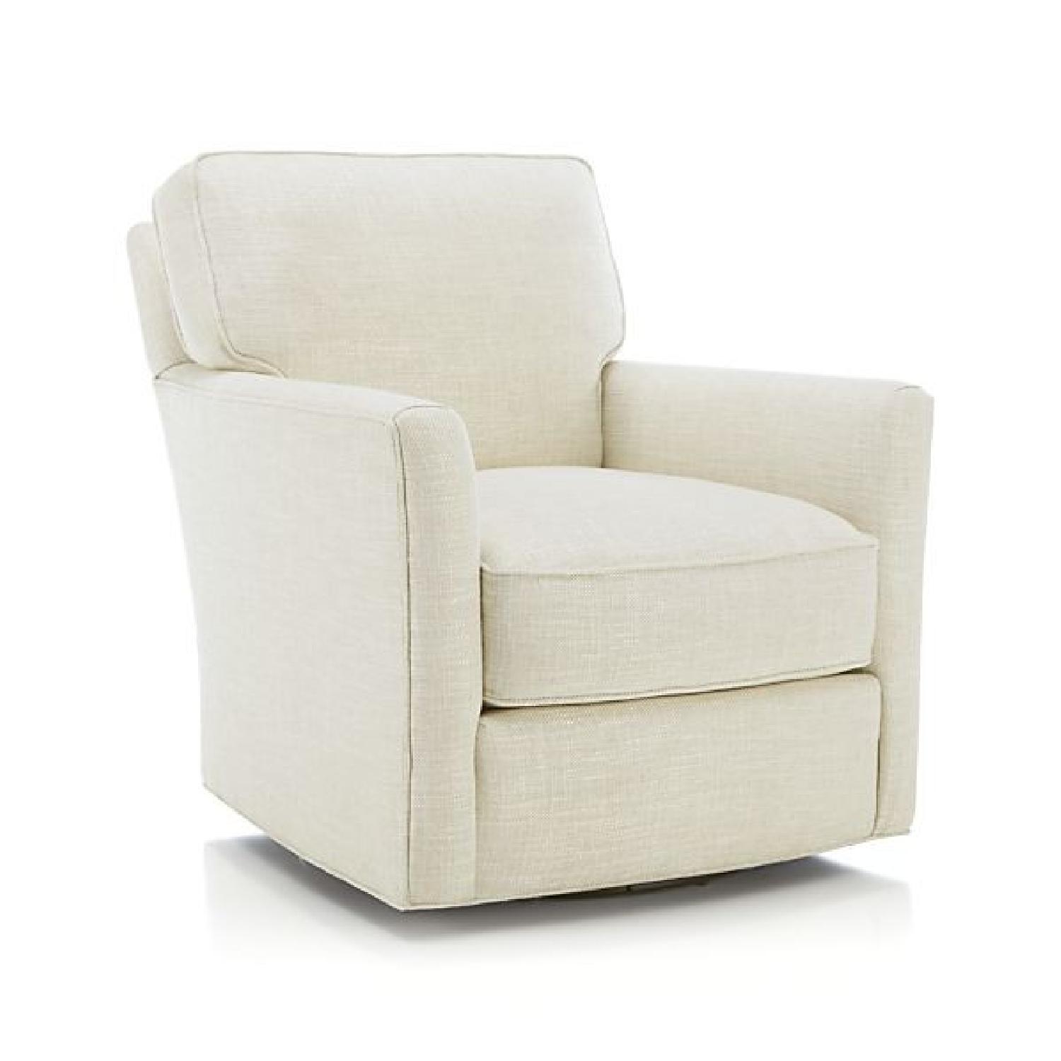 Crate & Barrel Talia Swivel Chairs AptDeco