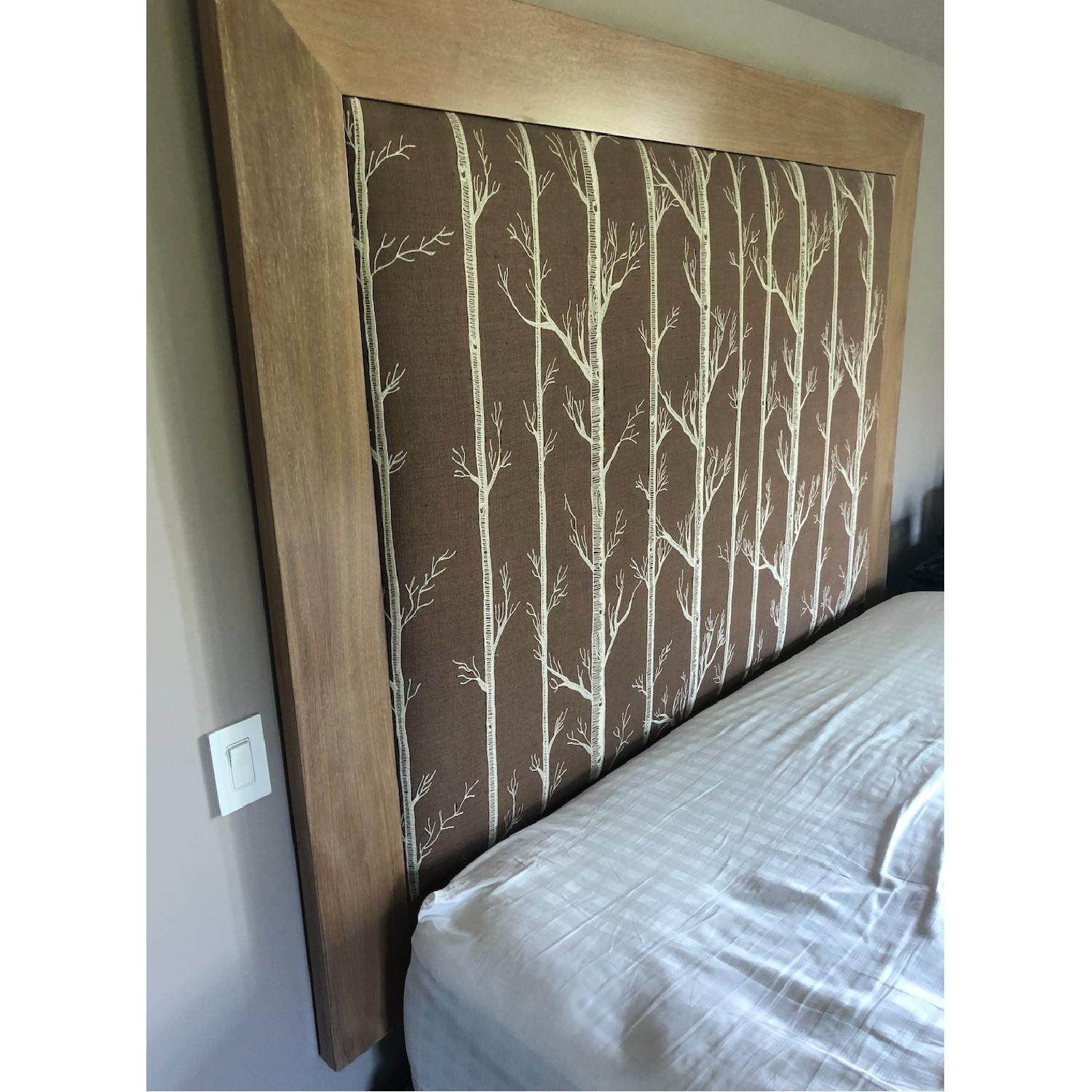 King Size Wood Bed Frame w/ Headboard - image-4