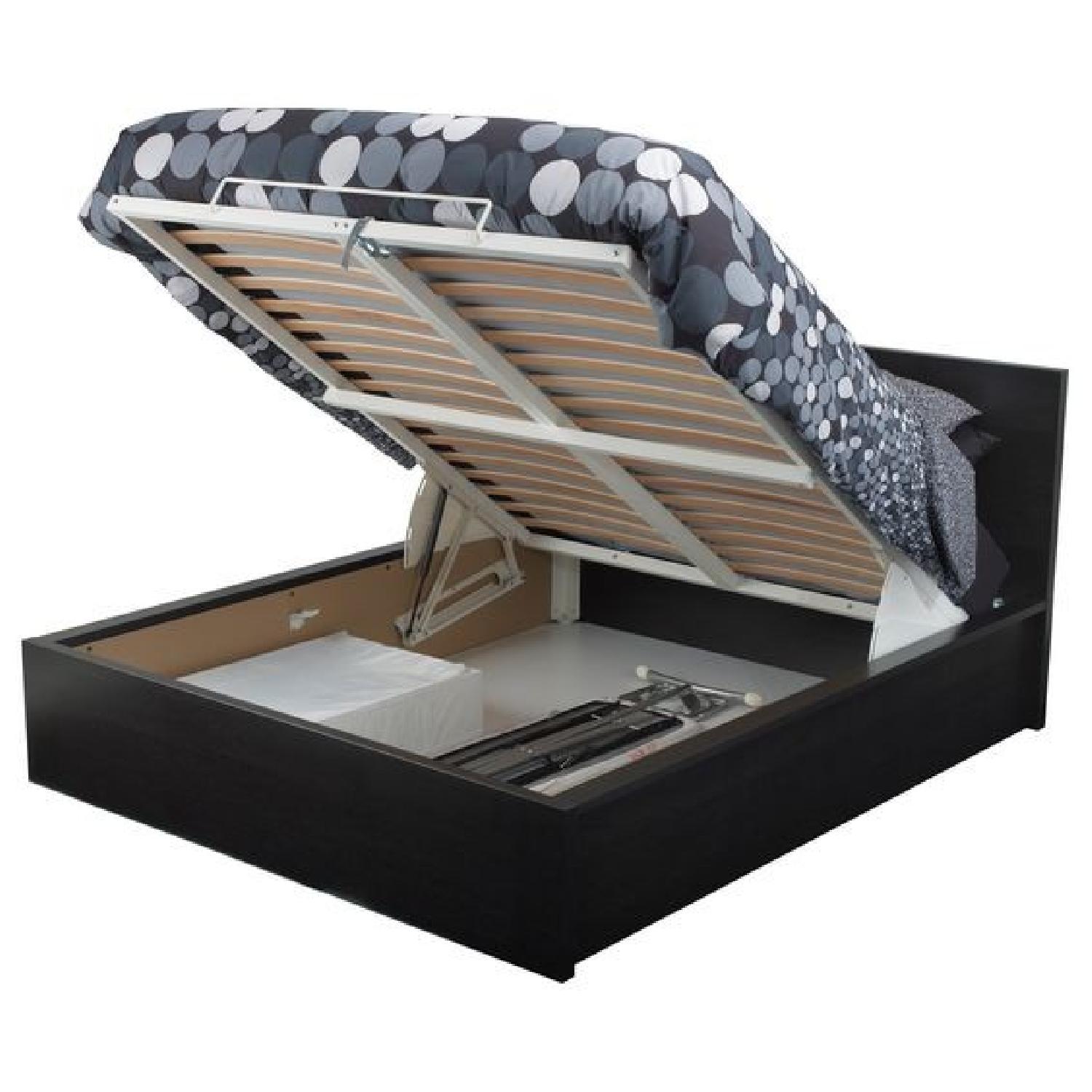 Ikea Malm Full Size Hydraulic Storage Bed AptDeco