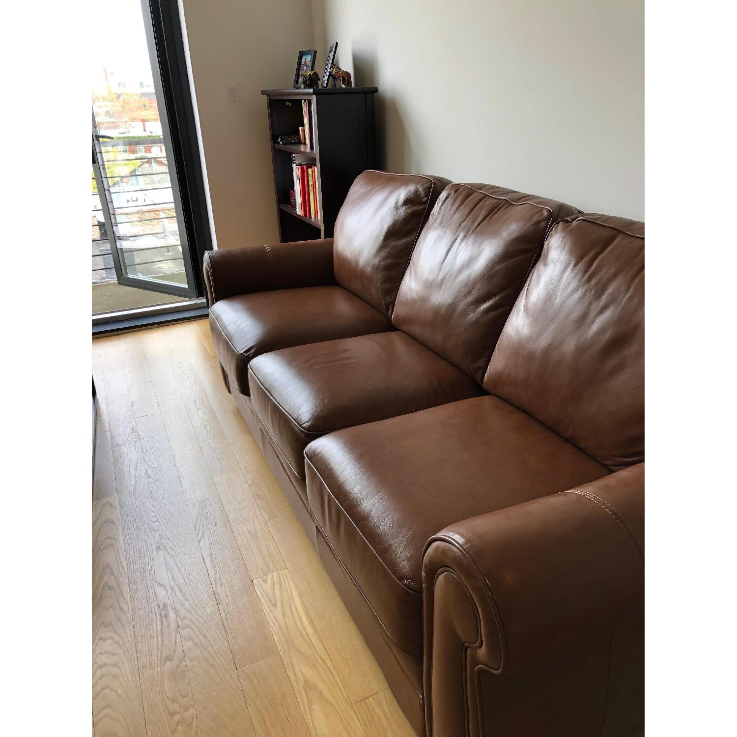 Palliser Leather Sleeper Sofa - image-3