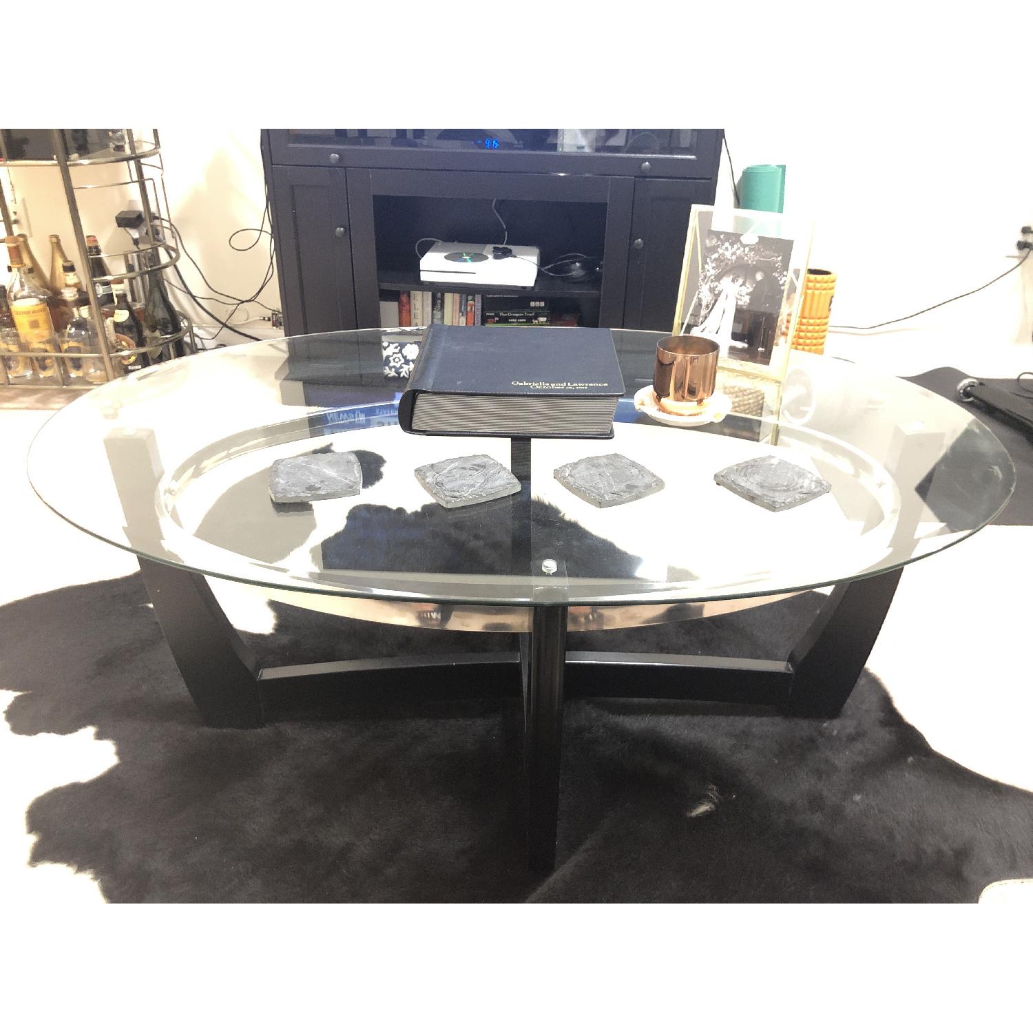 Bob's Glass Coffee Table + 1 End Table - image-2