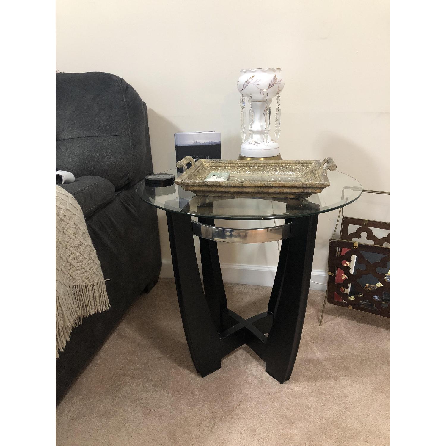 Bob's Glass Coffee Table + 1 End Table - image-4