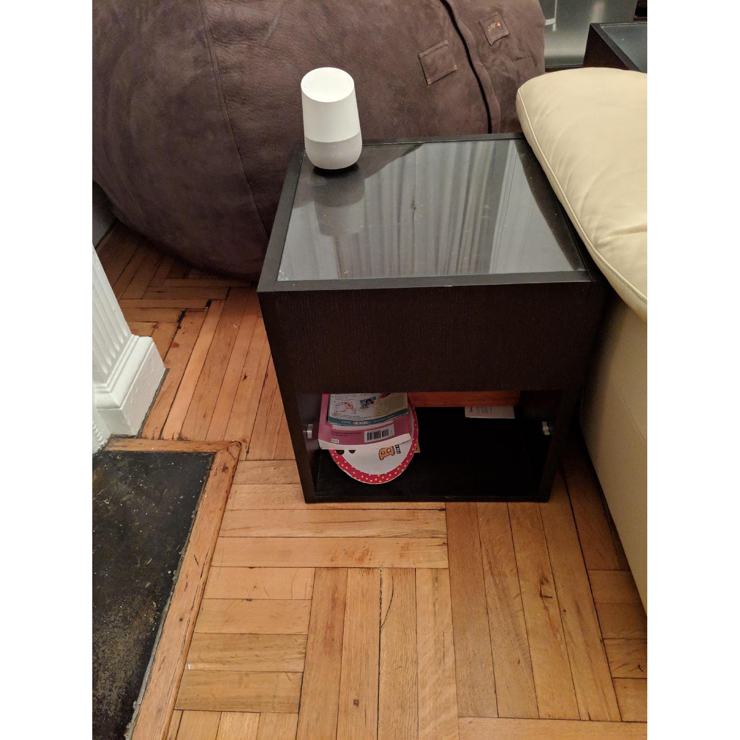 Ikea Wood Wood & Glass Coffee Table + Side Table - image-1