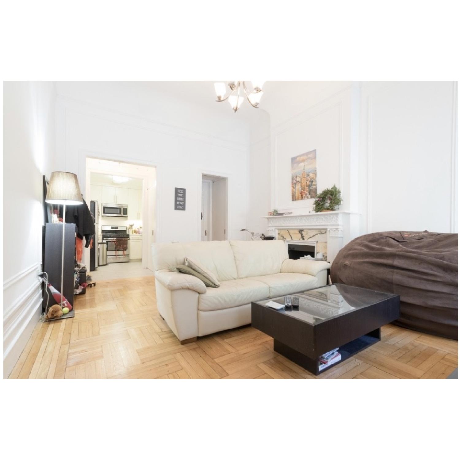 Ikea Wood Wood & Glass Coffee Table + Side Table - image-2