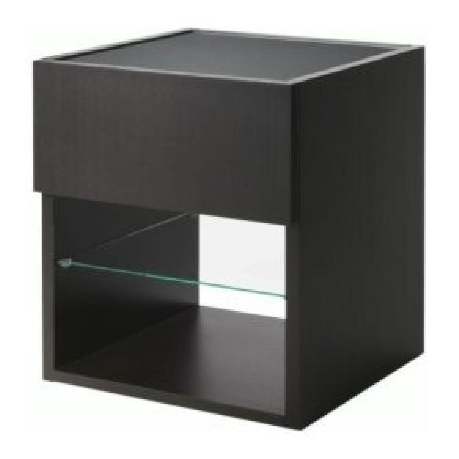 Ikea Wood Wood & Glass Coffee Table + Side Table - image-4