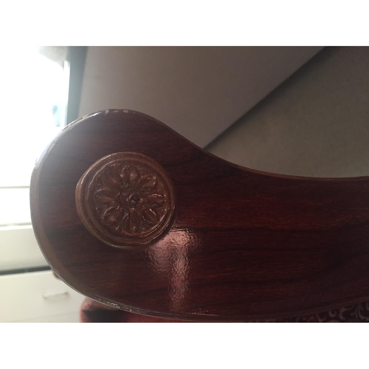 Cherry Wood Queen Size Sleigh Bed Frame - image-1