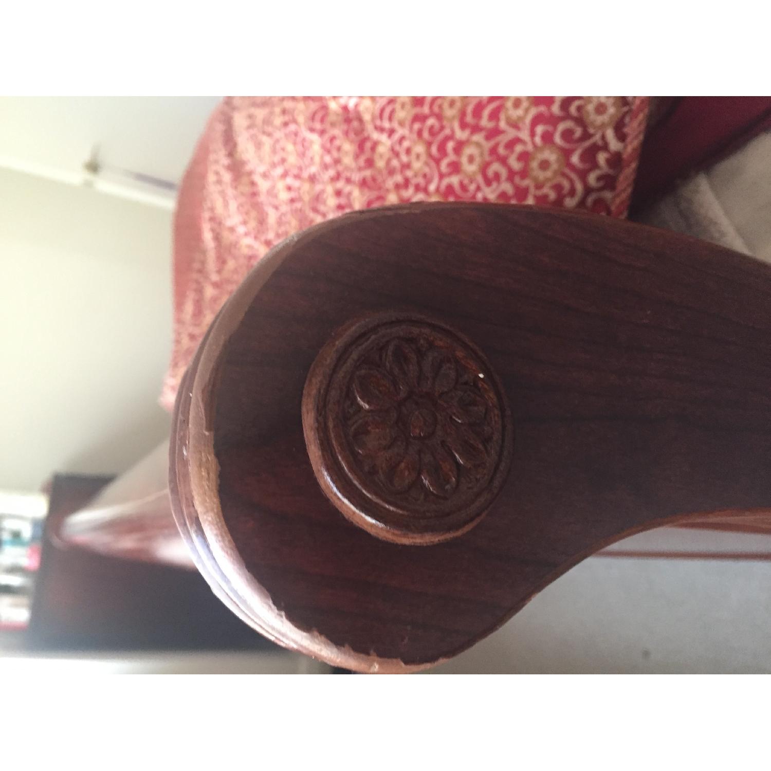 Cherry Wood Queen Size Sleigh Bed Frame - image-6