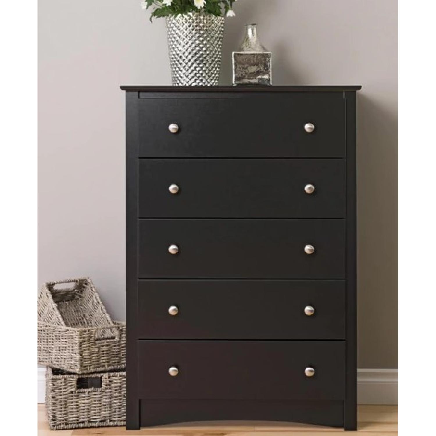 Broadway Black 5 Drawer Chest - image-3