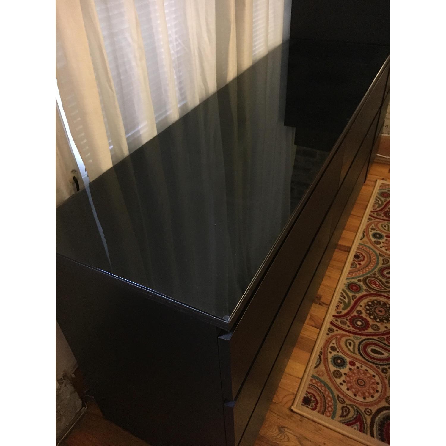 Ikea 6-Drawer Dresser w/ Glass Top - image-2