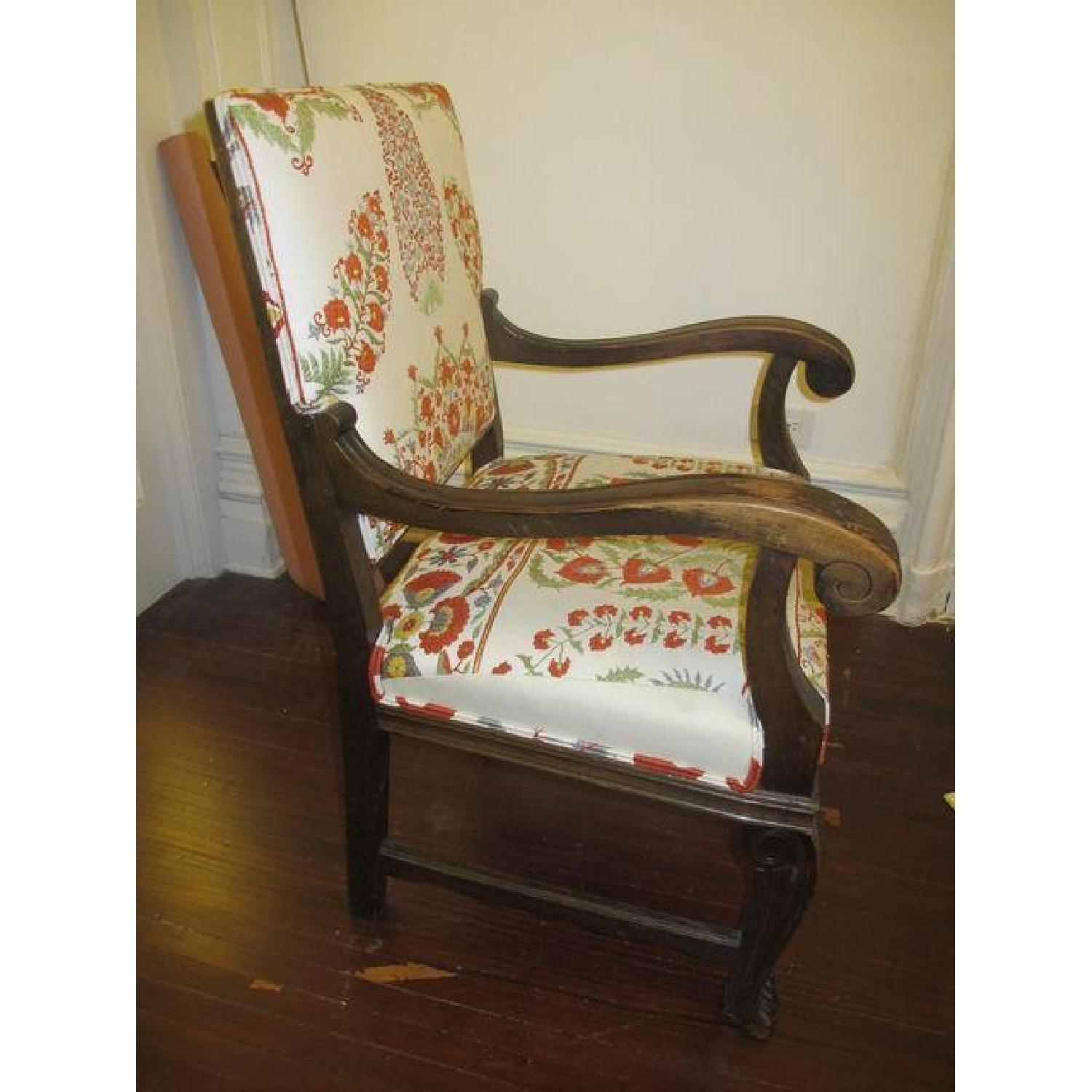 Antique Suzani Fabric Armchairs - image-7