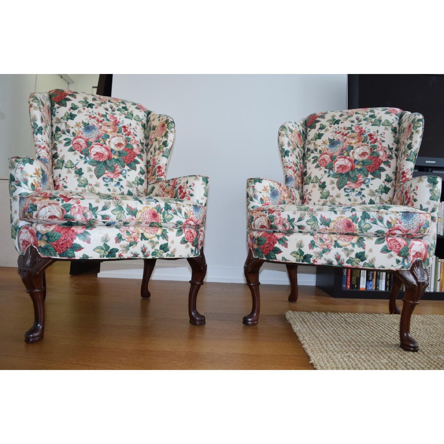 Sherrill Furniture Victorian Wing-Backed Accent Chairs - image-1