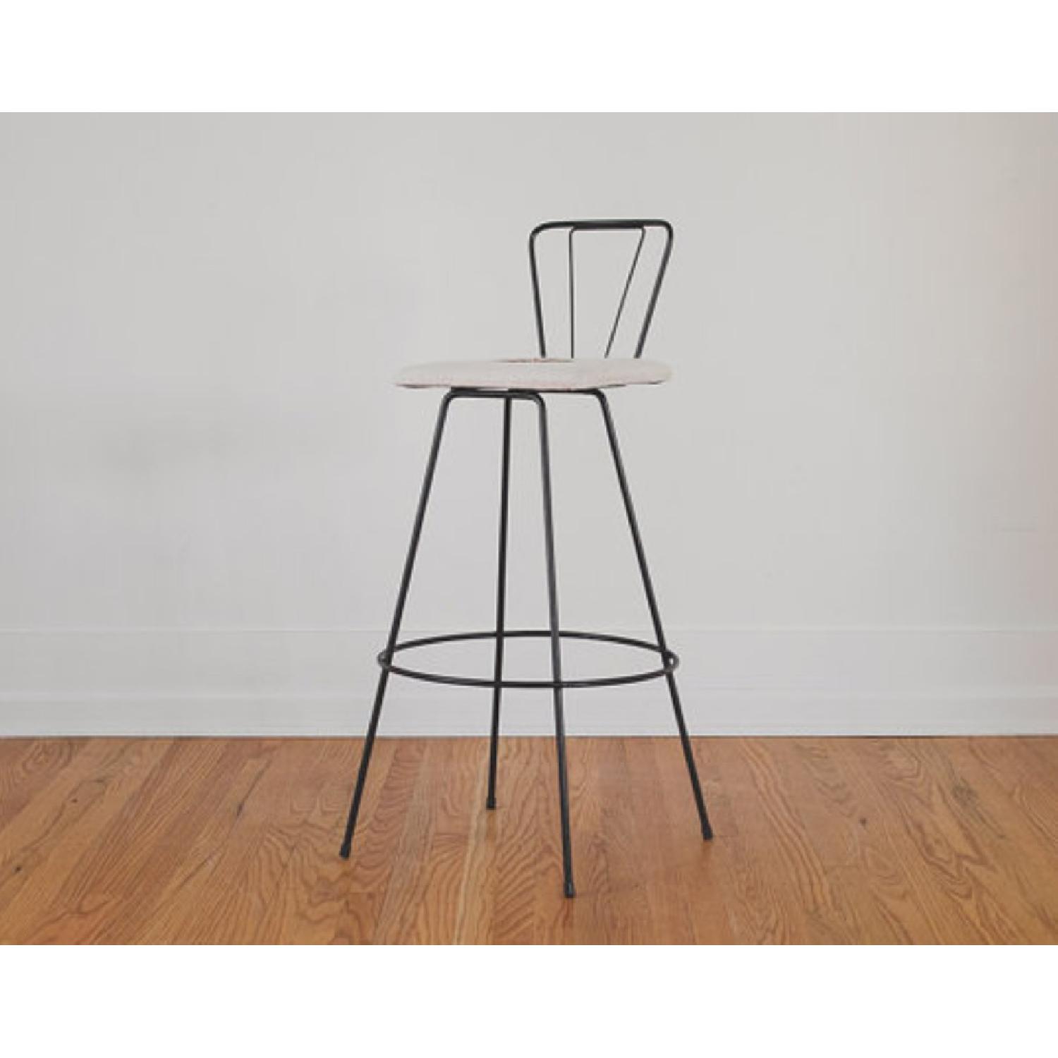 Mid Century Black Wire Bar Stools - image-2