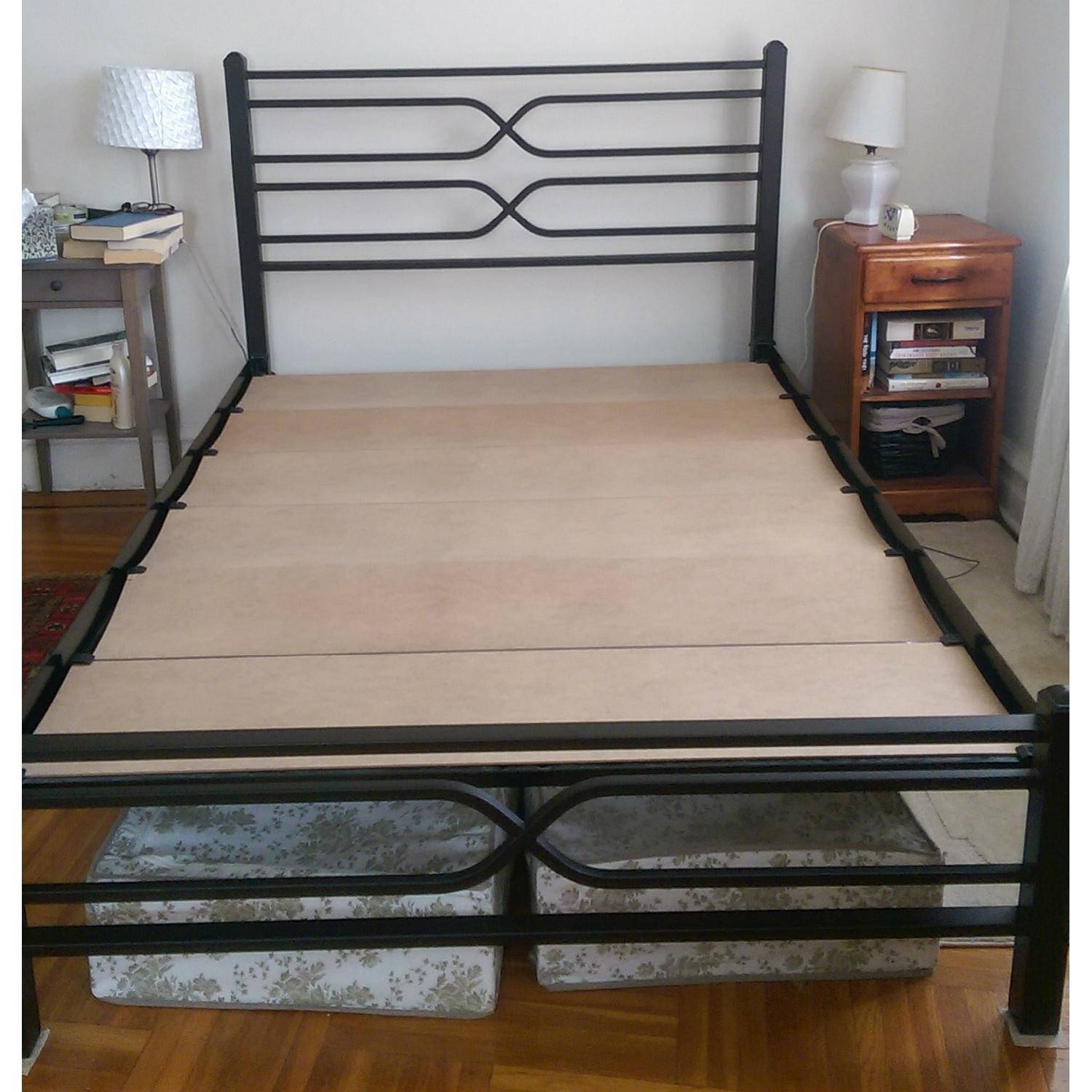 Amisco Full Size Metal Bed Frame w/ Headboard & Footboard - image-1