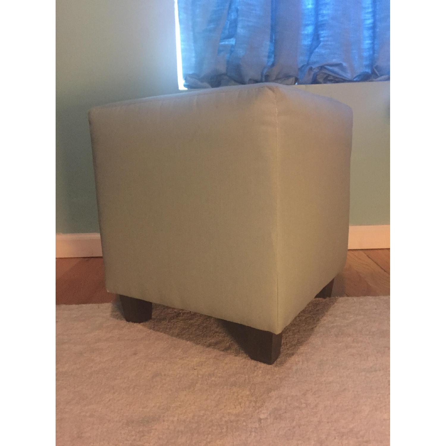 Ballard Designs Upholstered Cube Ottoman - image-1