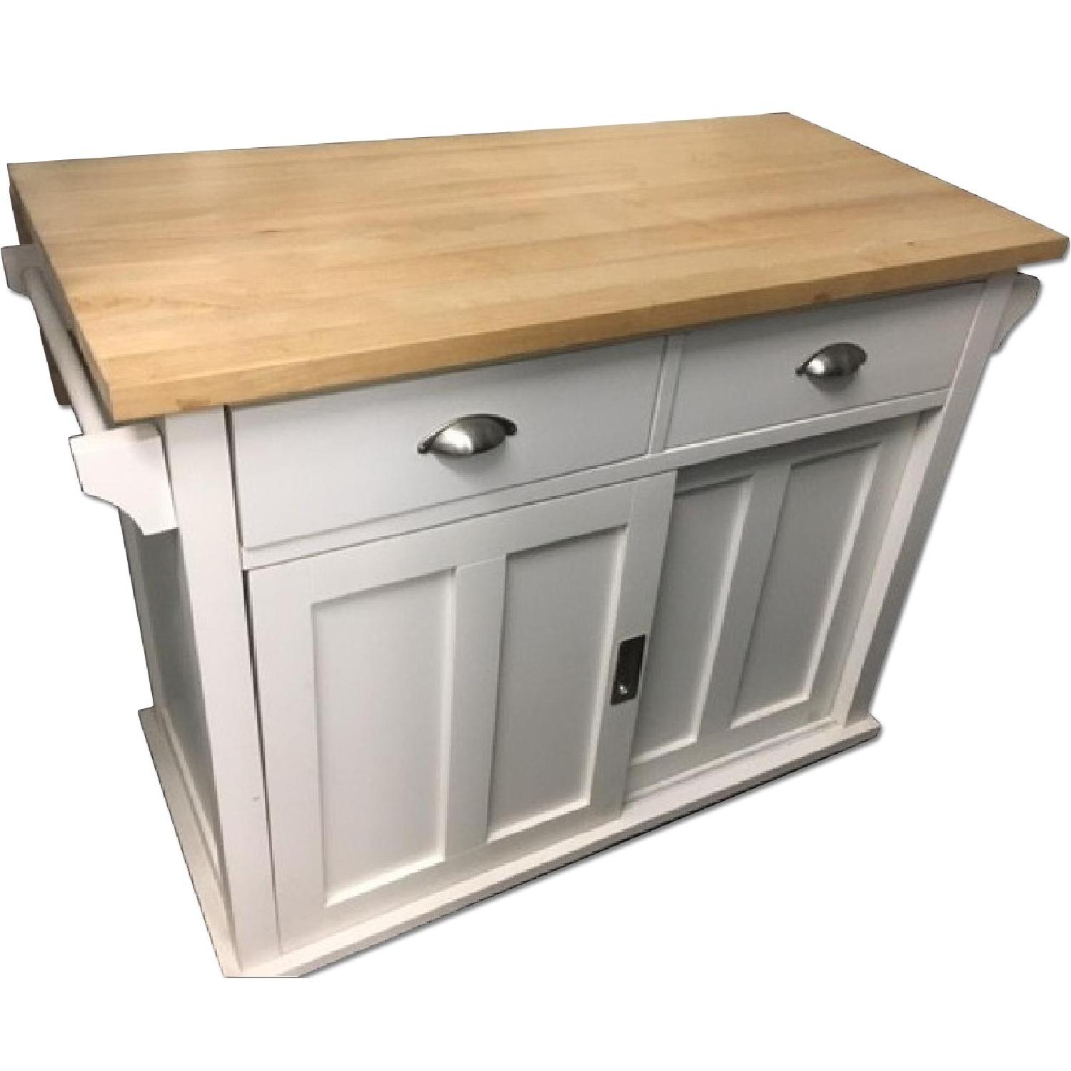 Crate & Barrel Belmont Kitchen Island Cart AptDeco