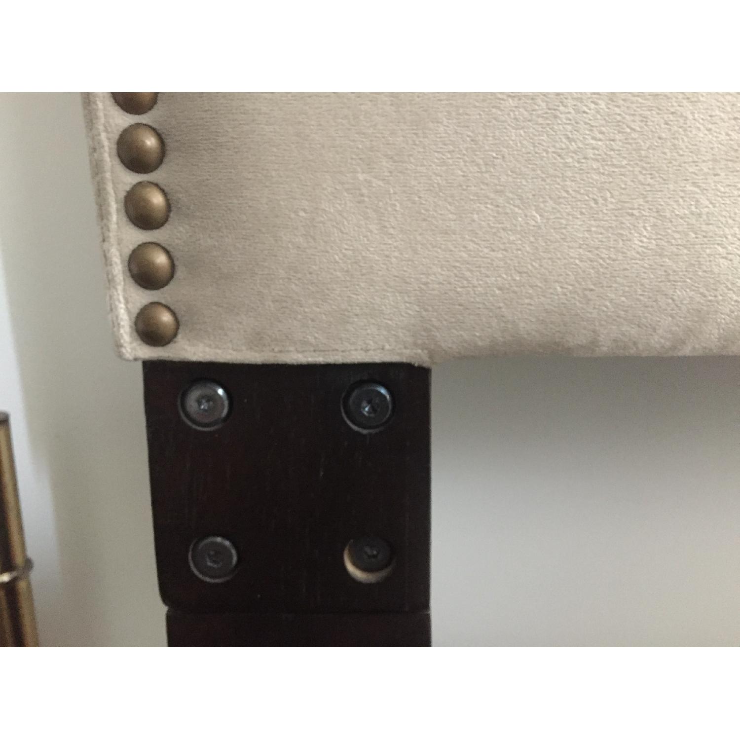 West Elm Tall Nailhead Upholstered Full Size Headboard - image-3