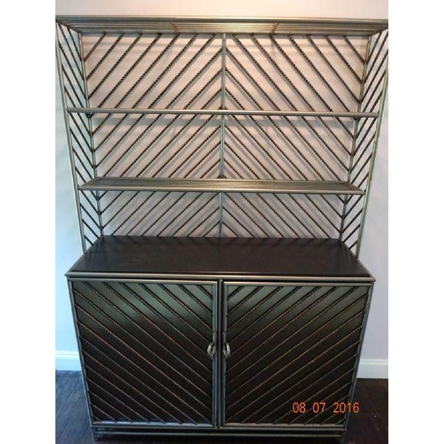 Metal Chevron Display Cabinet - image-2