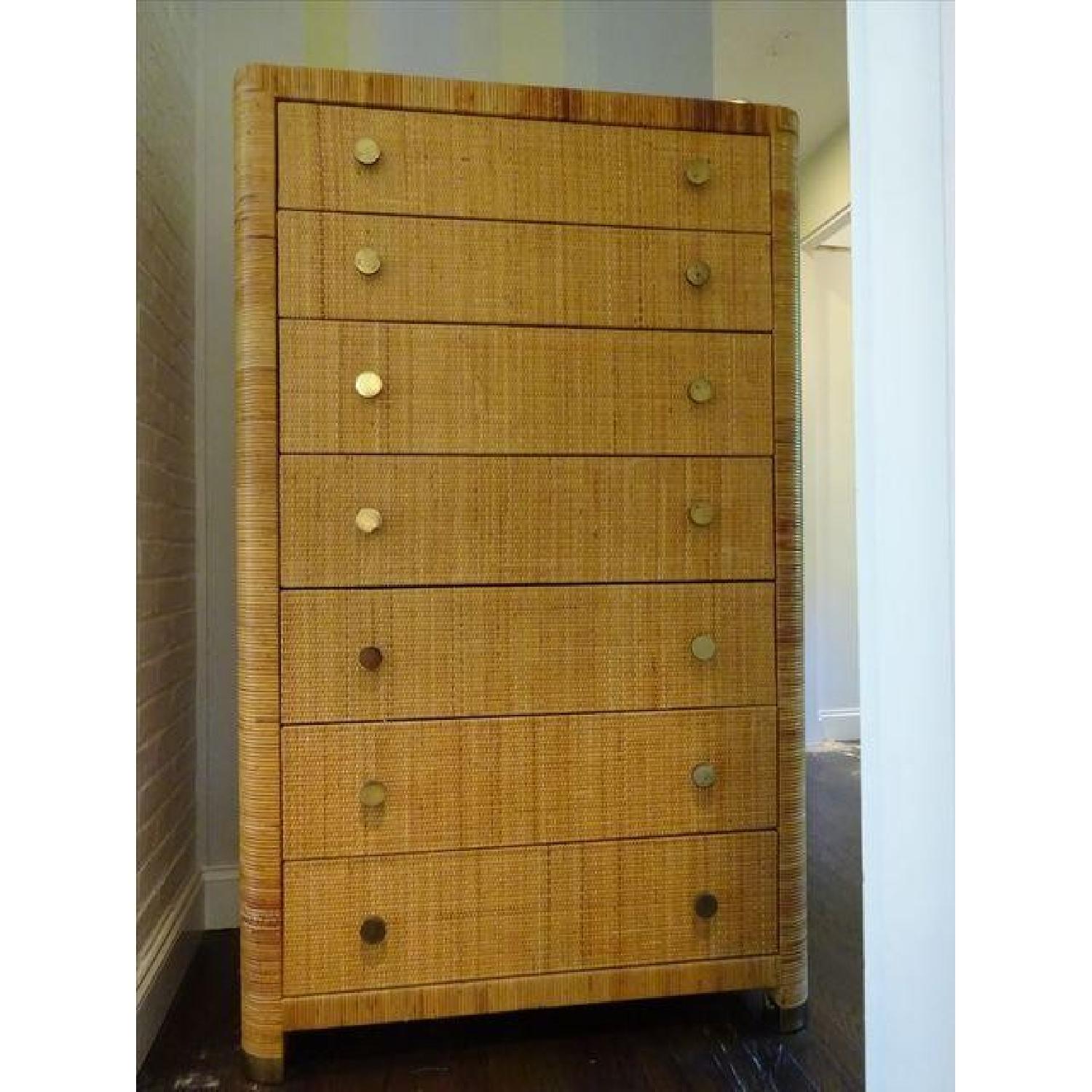 Vintage Bielecky Brothers Cane High Chest - image-1