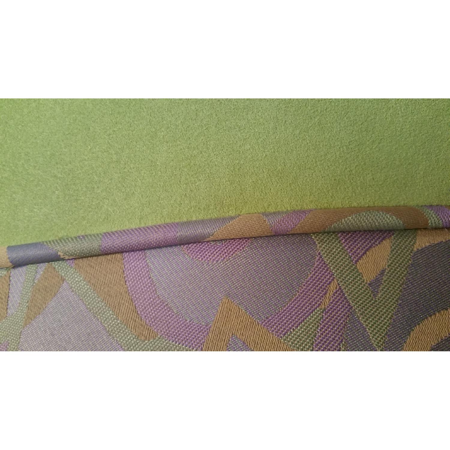 Green & Purple Swivel Accent Chair - image-5