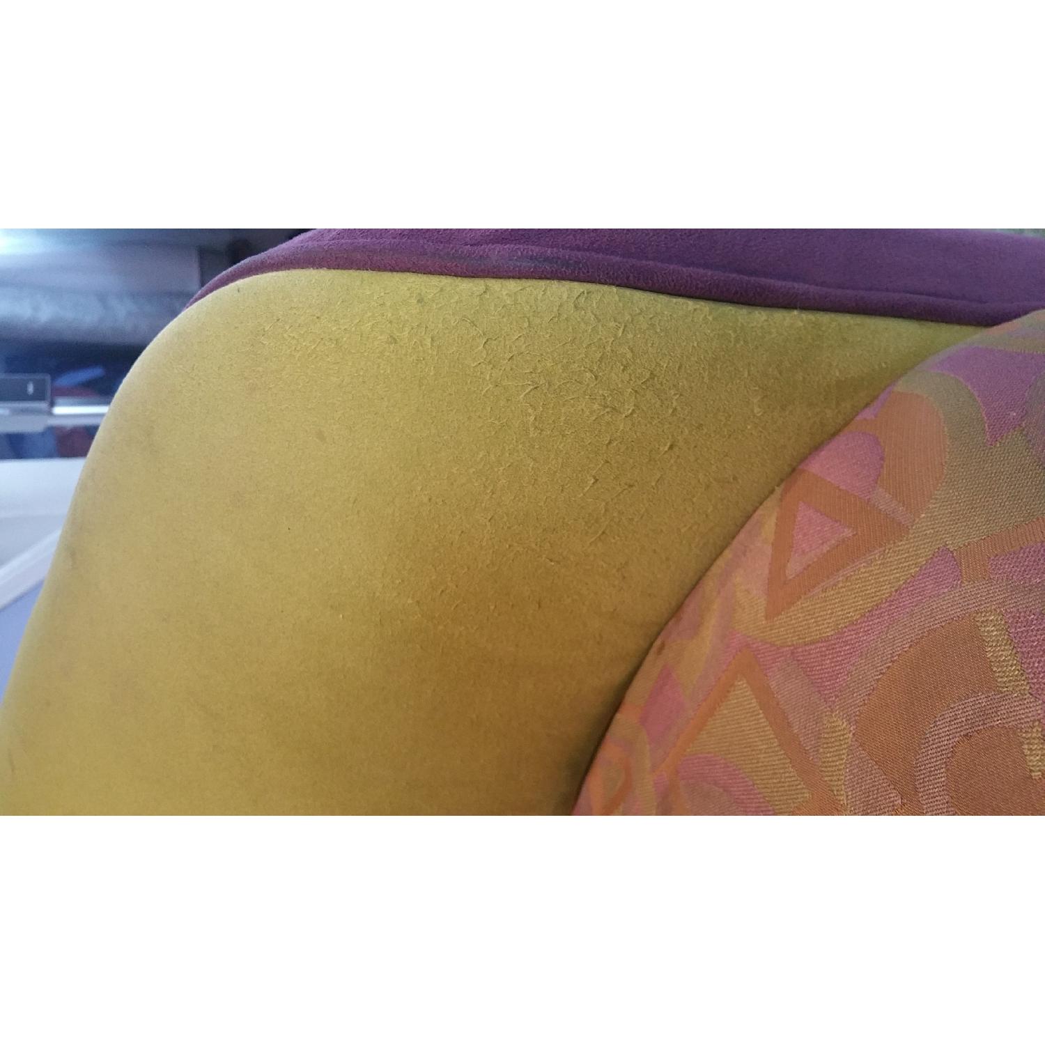 Green & Purple Swivel Accent Chair - image-7