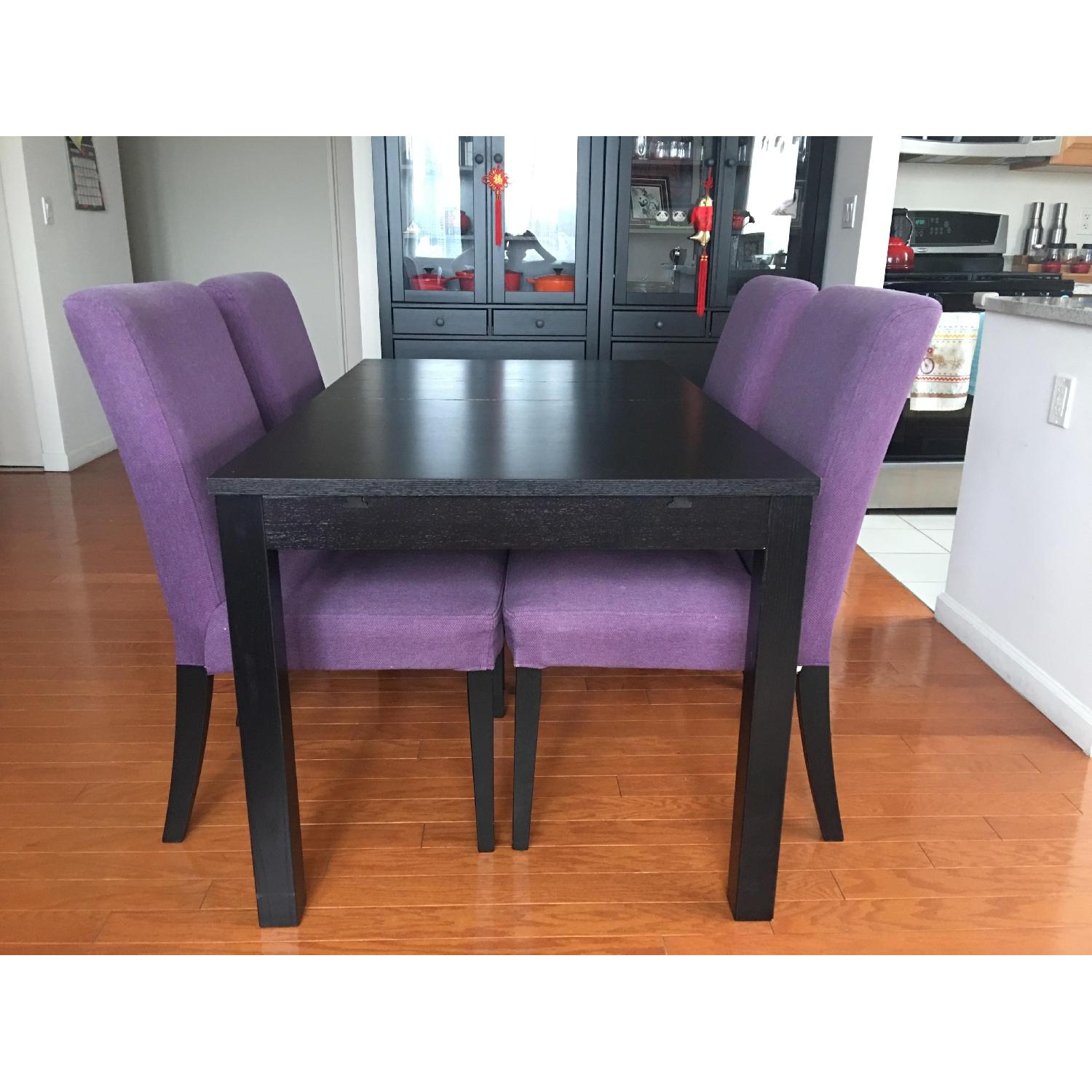 Ikea Extendable Dining Table w/ 4 Chairs - image-1