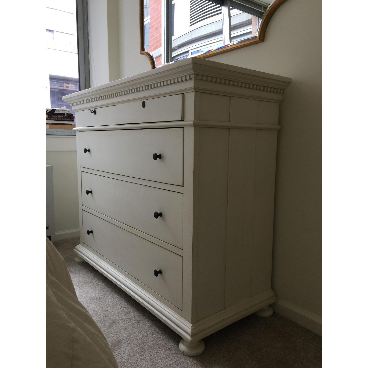 Restoration Hardware St. James 5-Drawer Dresser in Antiqued White - image-8