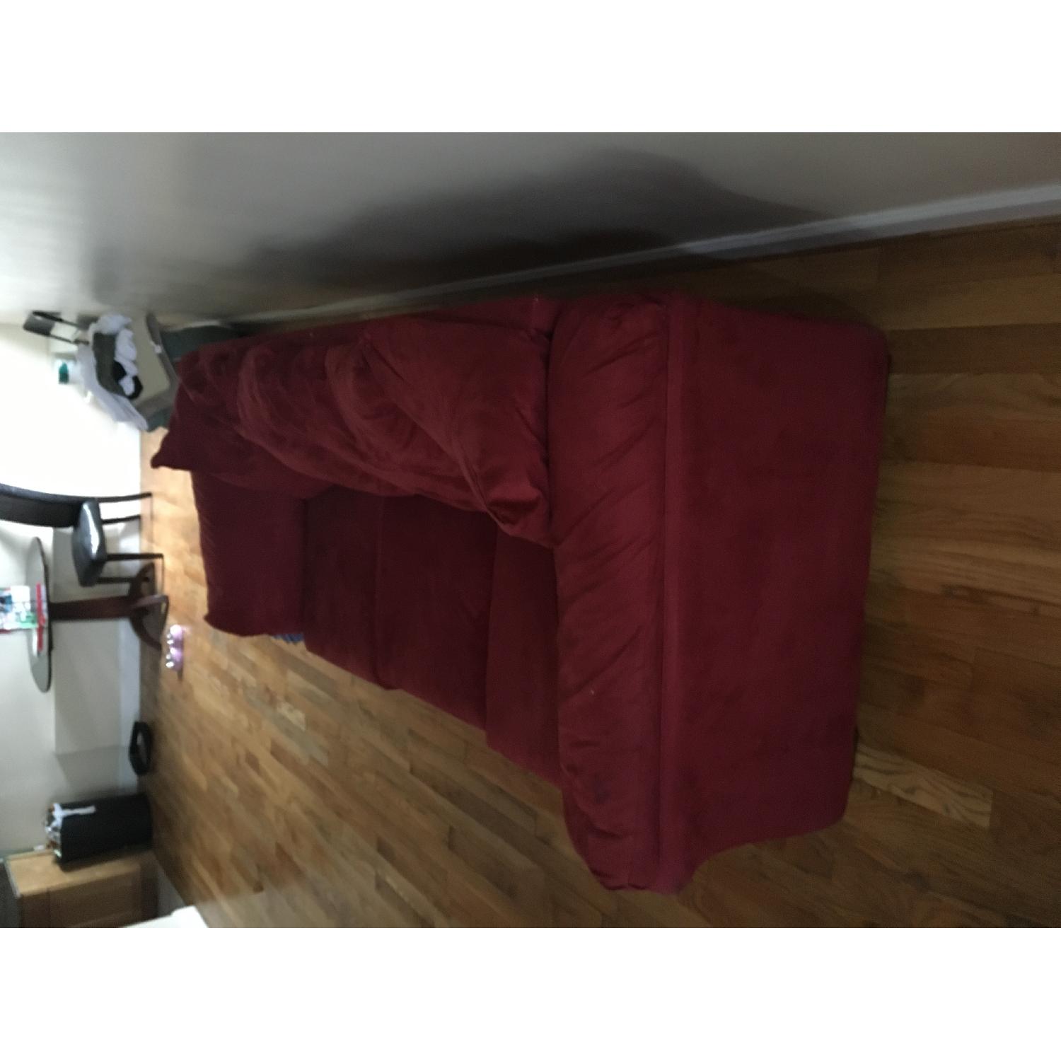 Red Suede Sofa - image-2