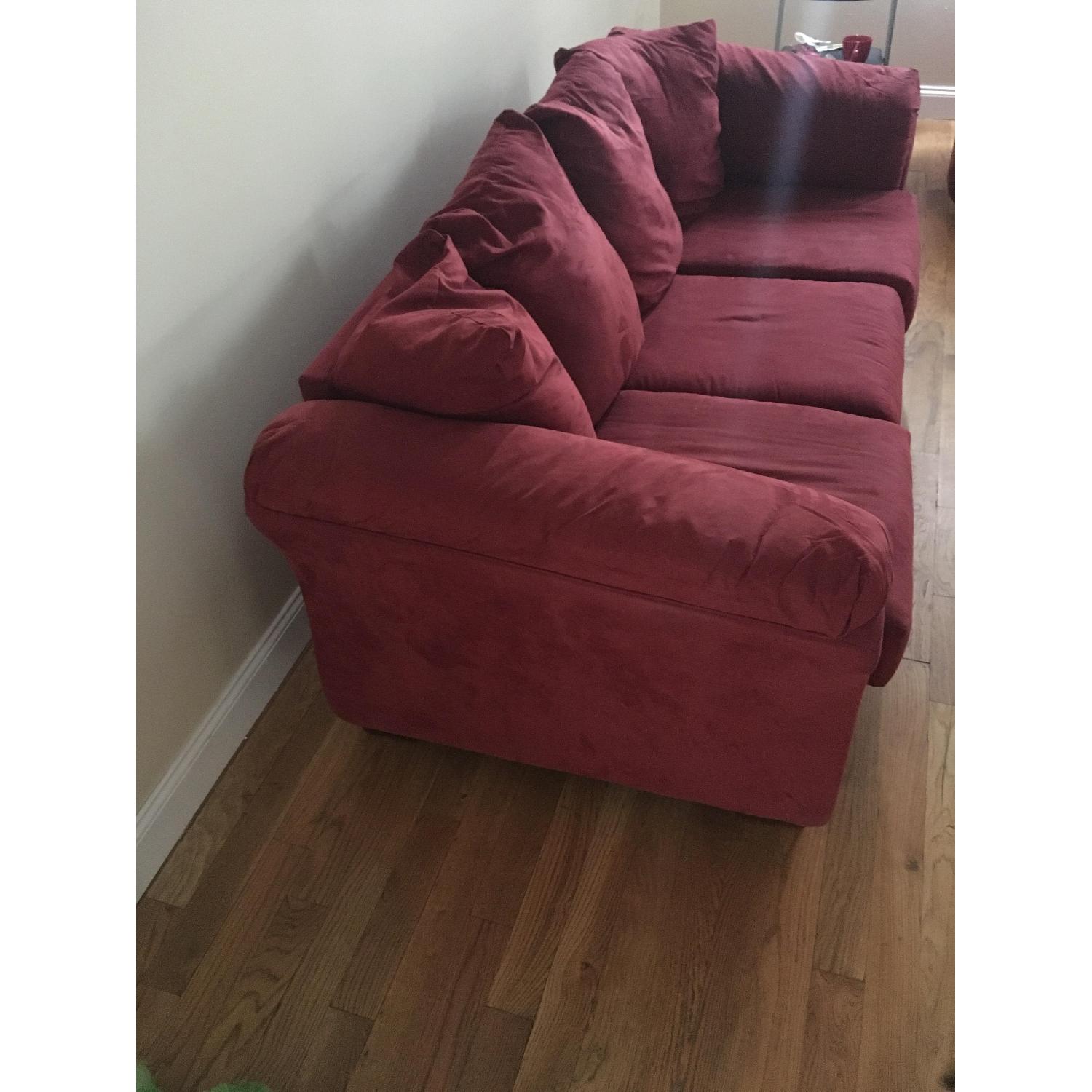 Red Suede Sofa - image-3
