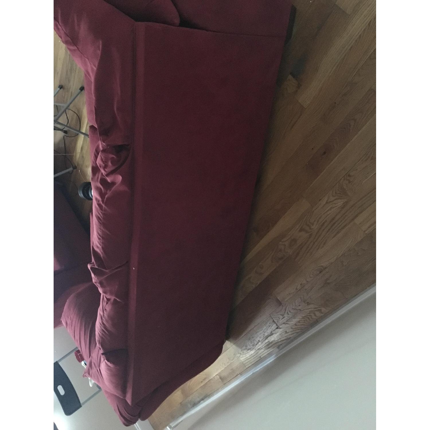 Red Suede Sofa - image-4