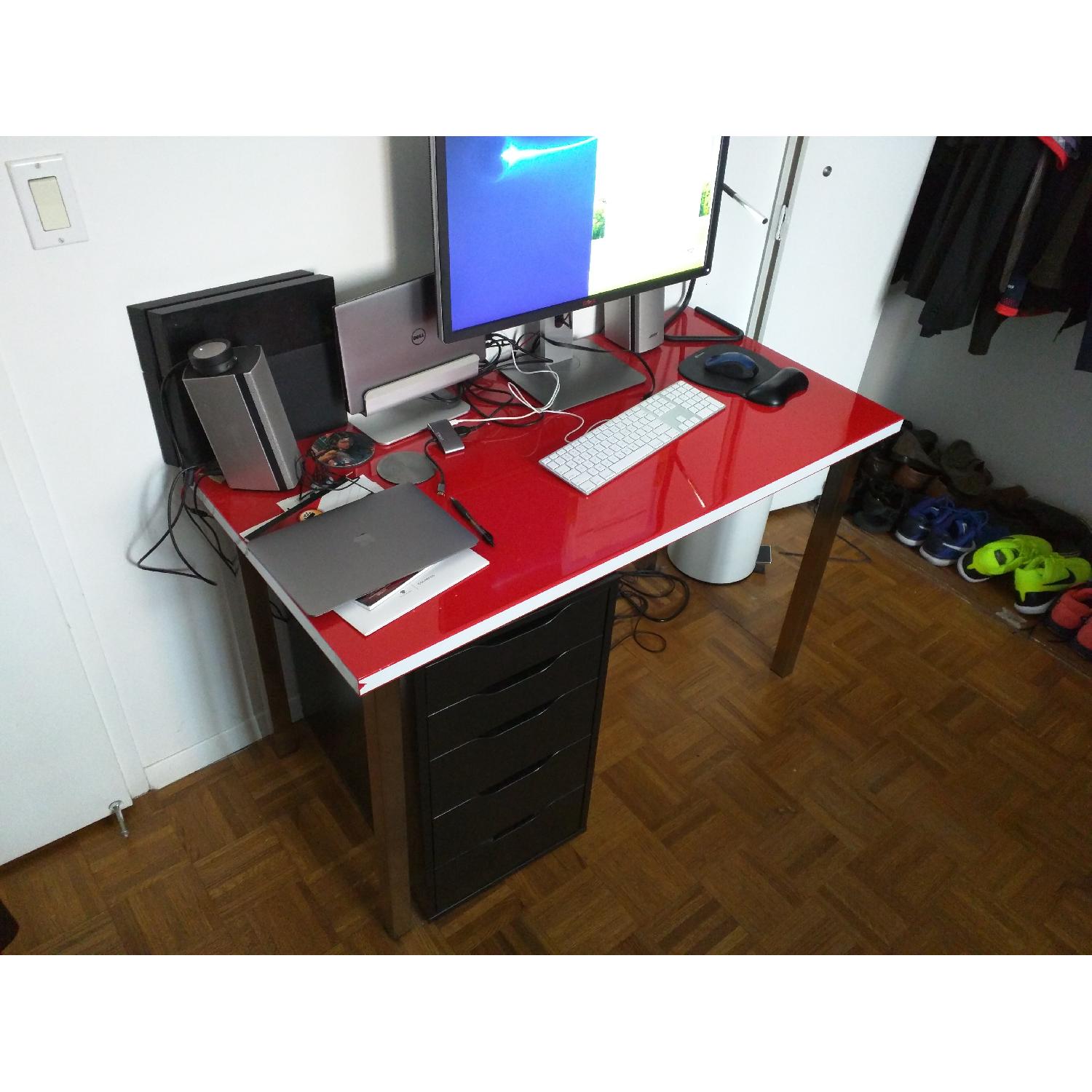 Ikea Red Desk - image-1