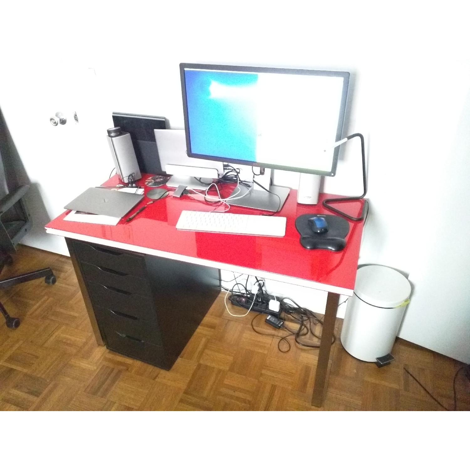 Ikea Red Desk - image-2
