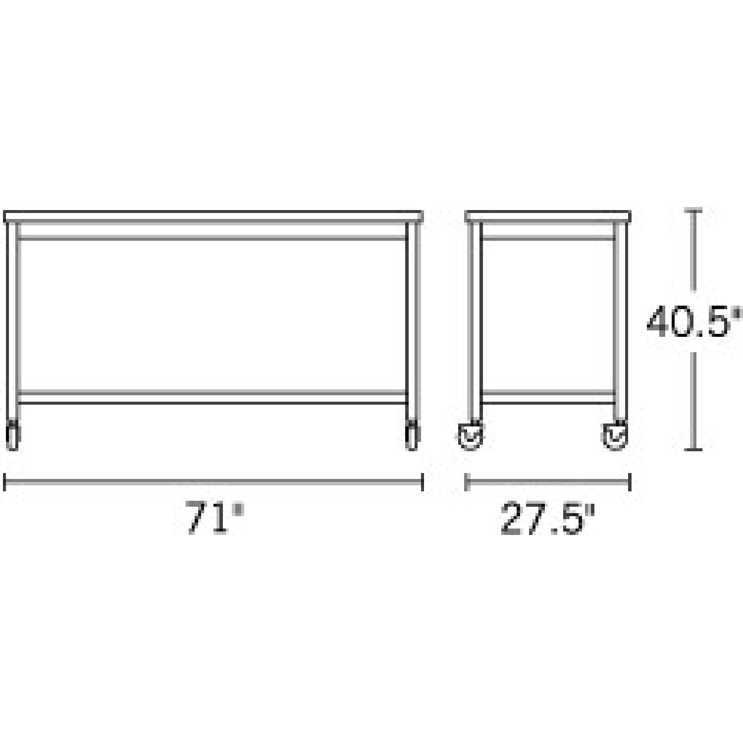 Design Within Reach Quovis Standing Height Stainless Steel Work Table - image-1