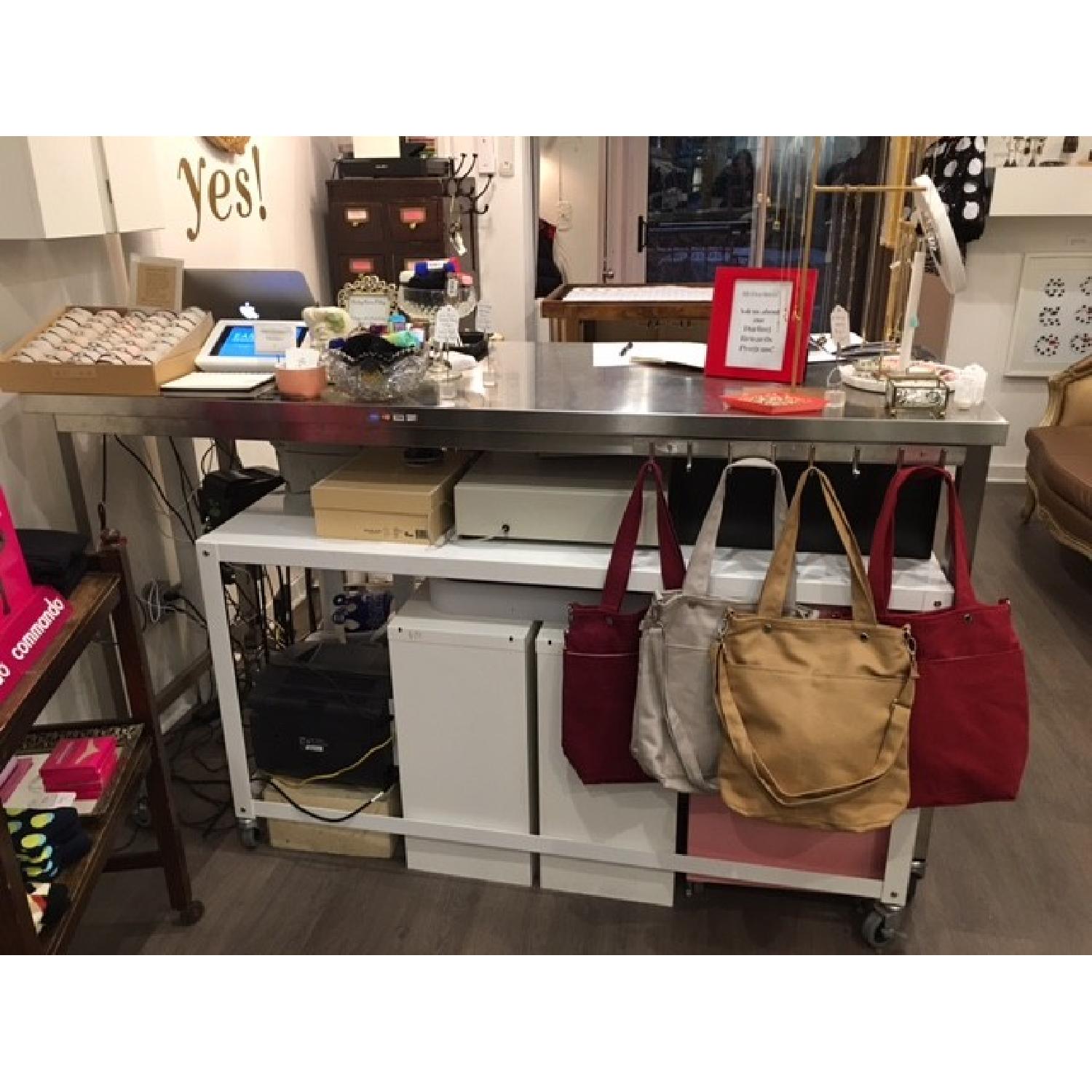 Design Within Reach Quovis Standing Height Stainless Steel Work Table - image-2