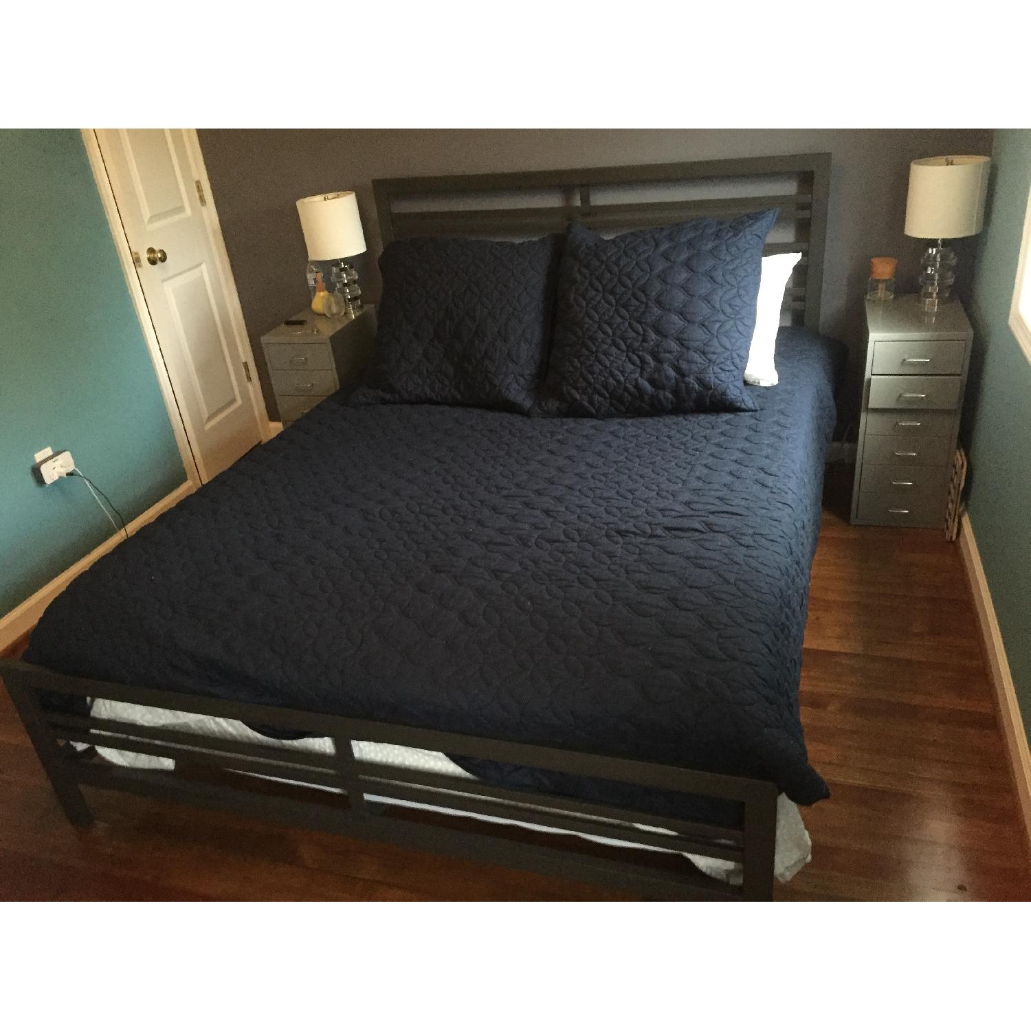 Crate & Barrel Octave Queen Bed Frame - image-1